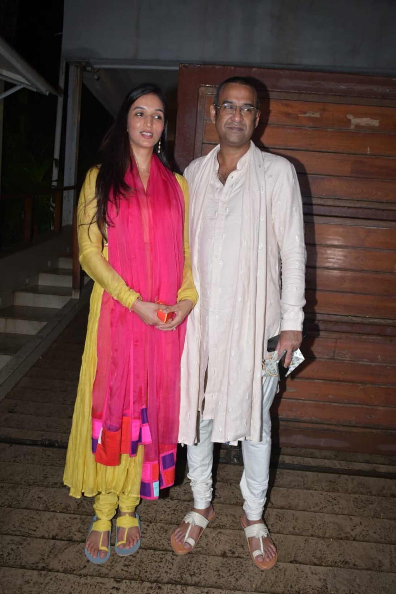 Madhu Mantena and his wife Ira Trivedi were at Kartik's residence